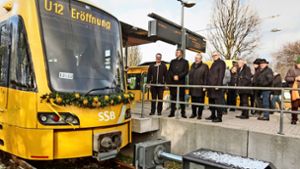 Im Dezember 2017 wurde die U-12-Linie in Remseck eingeweiht. Der Landrat Rainer Haas will die Stuttgarter SSB  bis nach Markgröningen fahren lassen. Foto: factum/Archiv