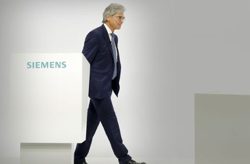„Ich habe fertig“: Nach sieben Jahren als Vorstandschef von Siemens tritt Joe Kaeser bei der virtuellen Aktionärsversammlung ab. Foto: AFP/Matthias Schrader