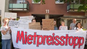 Protest gegen die Mieterhöhungen bei der Vonovia in Stuttgart-Nord. Foto: Lichtgut-Oliver Willikonsky