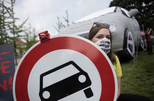 Der Diesel-Gipfel in Berlin ist von Protesten begleitet worden. Foto: Getty