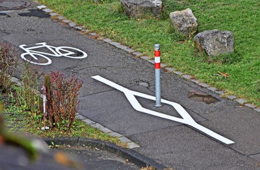 Vor wenigen Wochen hat die Stadt die neuen Markierungen auf dem schmalen Verbindungsweg aufgebracht. Foto: privat