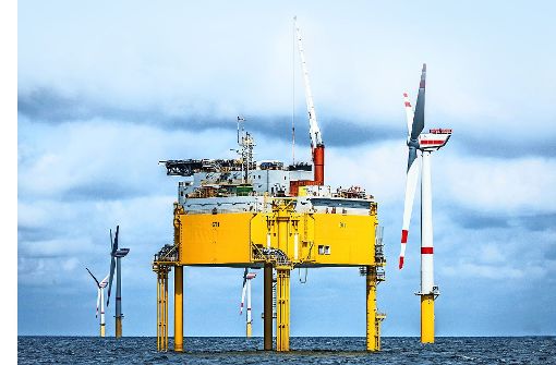 An Umspannstationen wie dieser in der Nordsee sind häufig etliche Windkraftanlagen angeschlossen. Foto: Global Tech I Offshore Wind GmbH
