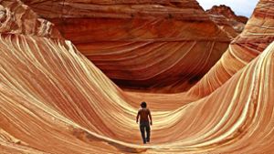 Freddy Reck hat auf seiner Weltreise viel gesehen. Unter anderem auch die Steinformation „The Wave“ in Arizona. Weitere Eindrücke gibt es in unserer Bildergalerie. Foto: Freddy Reck
