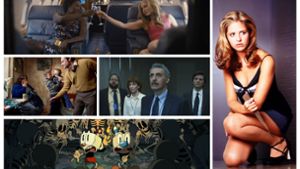 Unsere Streaming-Empfehlung fürs Wochenende: „Queenpins“, „Buffy – Im Bann der Dämonen“, „Ray & Liz“, „Severance“, „The Cuphead Show“ (von oben von links nach rechts) Foto: STXfilms,