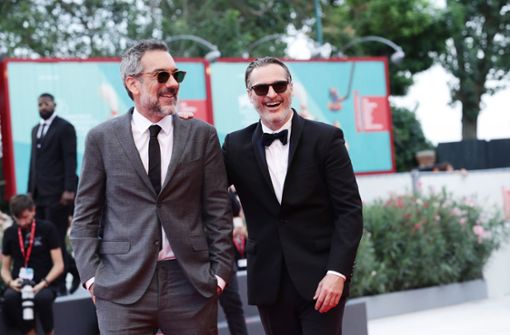 Regisseur Todd Phillips (links) und der „Joker“ Joaquin Phoenix beim Filmfestival in Venedig. Foto: Getty Images