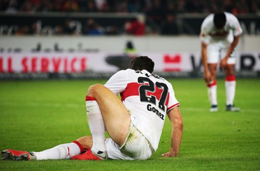 Auch Mario Gomez vom VfB Stuttgart hat sich gegen Eintracht Frankfurt verletzt. Foto: Pressefoto Baumann