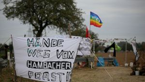 Auch wenn das Hambacher Forst geräumt ist, gehen die Proteste weiter. Foto: dpa