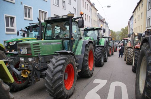 Die Landwirte machen mobil bei einer Demo in Stuttgart. Foto: 7aktuell.de/Andreas Werner