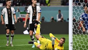 Die DFB-Elf hat ihr Auftaktspiel bei der WM in Katar gegen Japan mit 1:2 verloren. Foto: AFP/JEWEL SAMAD