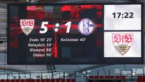 Ein schöner Anblick für jeden VfB-Fan: Das 5:1 gegen Schalke war vom Ergebnis her eine klare Sache. Foto: Baumann