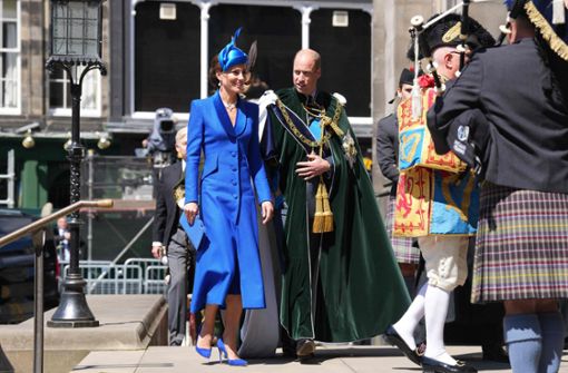 Prinzessin Kate und Prinz William auf dem Weg zur St. Giles’-Kathedrale. Foto: AFP/DANNY LAWSON