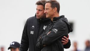 Sportdirektor Christian Werner (li.) und Trainer Ramon Gehrmann: Nur noch bis Saisonende in Freiberg vereint? Foto:  