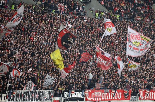 Die VfB-Anhänger waren enttäuscht vom stimmungslosen Derby. Foto: Pressefoto Baumann/Alexander Keppler