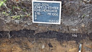 Bereits im Februar hatten Archäologen den Baugrund in den Schelmenäckern unter die Lupe genommen. Foto: Archiv  Günter E. Bergmann