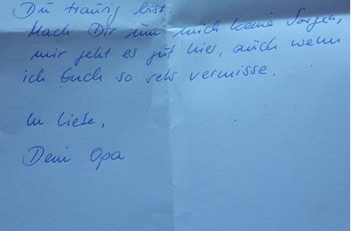 Die Antwort, die der kleine Phil auf seinen Brief an den verstorbenen Opa erhielt. Foto: facebook/Manuela T.