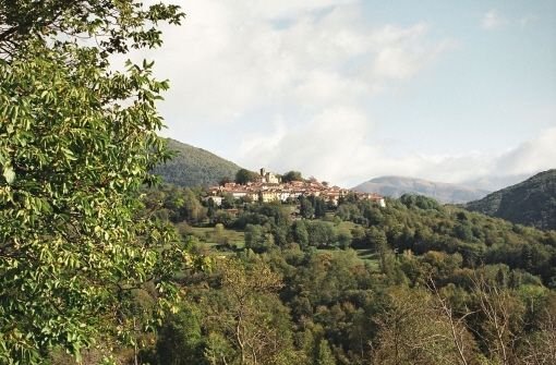 Umgeben von Kastanienwäldern liegt der Ort Breno auf einer Aussichtsterrasse im Malcantone. Foto: Traub