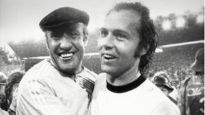Bundestrainer Helmut Schoen und  Franz Beckenbauer bei der WM 1974 Foto: Witters/Hans Dietrich Kaiser