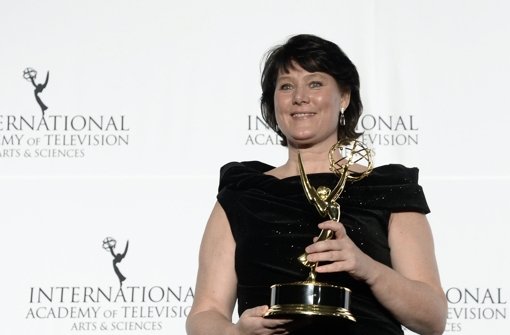 Einen International Emmy für die RTL-Chefin: Anke Schäferkordt in New York. Foto: dpa