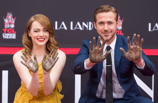 Emma Stone und Ryan Gosling haben sich in Hollywood verewigt. Foto: GETTY IMAGES NORTH AMERICA