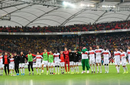 Der VfB darf gegen Dresden endlich wieder jubeln. Foto: dpa