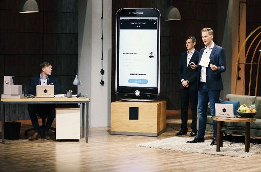 Die Gründer von „Talentcube“ geben alles, um die Investoren von ihrer App zu überzeugen. Foto: MG RTL D / Frank Hempel