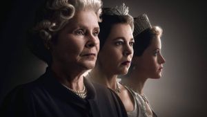 Drei Queens auf einmal: Imelda Staunton (v.l.), Olivia Colman und Claire Foy sind im Finale von The Crown gemeinsam zu sehen. Foto: imago/Picturelux