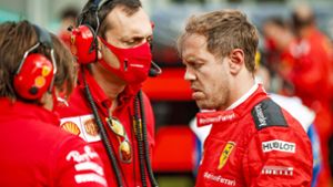 Sebastian Vettel (rechts) und seine Ferrari-Strategen haben zuletzt  aneinander vorbeigeredet. Foto: imago  HochZwei