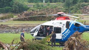 Die Zahl der Todesopfer nach der Flutkatastrophe in Rheinland-Pfalz liegt laut Polizei weiterhin bei 134. Foto: dpa/Thomas Frey