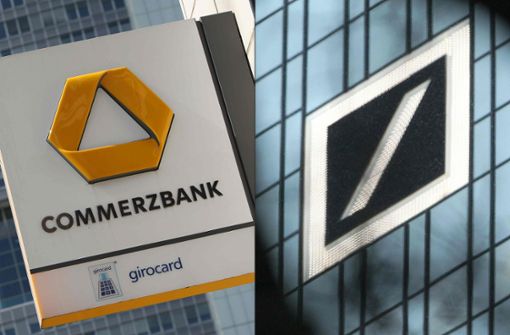 Commerzbank und Deutsche Bank wollen fusionieren. Beide sind in schwieriger Lage. Foto: AFP