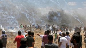 Am Gazastreifen kam es erneut zu Unruhen zwischen israelischen Soldaten und Palästinensern. Foto: AFP