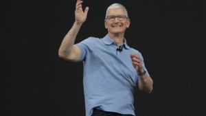 Apple-CEO Tim Cook bei der WWDC 2023. Foto: dpa/Jeff Chiu
