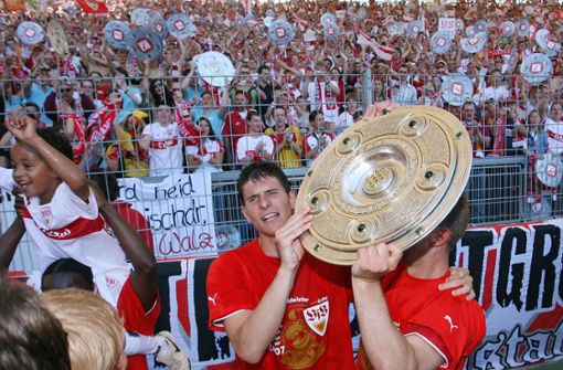 Mario Gomez feierte 2007 mit dem VfB Stuttgart den Titel als Deutscher Meister. Foto: Alexander Keppler