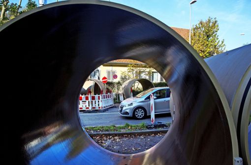 Vom März an wird die Geiselbachstraße in Esslingen 15 Monate lang für den Verkehr gesperrt. Um den dann erwarteten Staus auf dem Altstadtring entgegenzuwirken, fordert ein Esslinger Bündnis dort  die Einrichtung einer Umweltspur. Foto: Pressefoto Horst Rudel/Horst Rudel