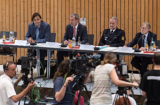 Die Pressekonferenz der Polizei und der Staatsanwaltschaft im Mordfall von Endingen. Foto: dpa
