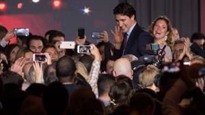 Die Liberalen mit ihrem Spitzenkandidaten Justin Trudeau haben die Parlamentswahl am Montag (Ortszeit) für sich entschieden. Foto: AFP