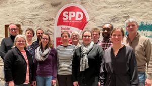 Nastasja Schmidt (v. li.)   mit den anderen Heimsheimer  SPD-Kandidaten Foto: SPD