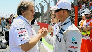 Norbert Haug und Michael Schumacher Foto: dapd
