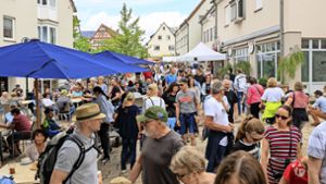 Festtagsstimmung in Ehningen: Offenbar hatten die Menschen wieder richtig Lust auf den Pfingstmarkt und kamen in Scharen. Foto: Stefanie Schlecht