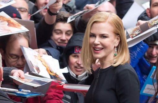 Viele Berliner wollten ein Autogramm von Nicole Kidman. Foto: dpa