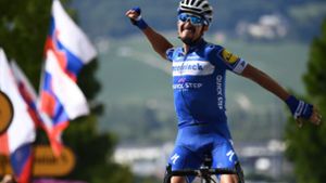 Julian Alaphilippe hat die dritte Etappe der Tour de France gewonnen. Foto: AFP