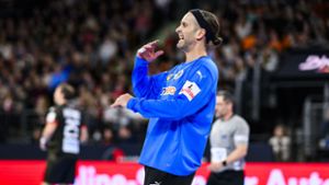 Silvio Heinevetter stand in den ersten 19 Minuten im Tor der deutschen Handball-Nationalmannschaft. Foto: dpa/Tom Weller