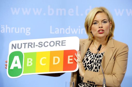 Julia Klöckner (CDU), Bundesernährungsministerin, stellt während einer Pressekonferenz in ihrem Ministerium das neue Nährwertkennzeichen „NutriScore“ vor. Foto: dpa/Wolfgang Kumm