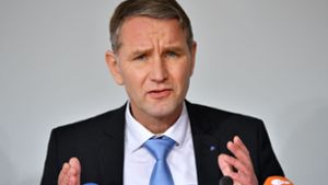 Björn Höcke, Fraktionsvorsitzender der AfD Thüringen, ist der Gründer der völkisch-nationalen Gruppierung „Der Flügel“. Foto: dpa/Martin Schutt