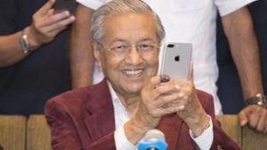Mahathir Mohamad hielt bereits mehr als 20 Jahre die Macht in Malaysia inne. Nun könnte er erneut Regierungschef werden. Foto: AP