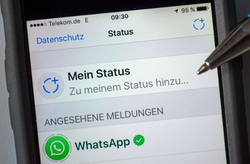 Der Whatsapp-Status   wird von der jüngeren Generation weniger genutzt. Foto: dpa