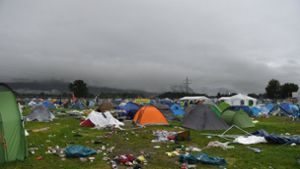 Das Gelände des Chiemsee-Summer-Festivals wurde bei einem Unwetter verwüstet. Foto: dpa