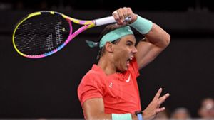 Spaniens Tennisstar Rafael Nadal hat in Brisbane sein Comeback gefeiert. Foto: AFP/WILLIAM WEST