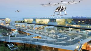 So könnte Mobilität von morgen aussehen: Mit dem Volocopter Flugtaxi starten und am Flughafen Frankfurt landen. Foto:  