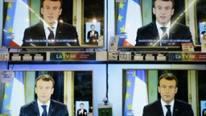 Frankreichs Präsident Emmanuel Macron hat sich an die Europäer gewandt – in Text und Bild. Foto: AP