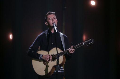 Ryan O’Shaughnessy hat 2018  für Irland im ersten Halbfinale des Eurovision Song Contest das Lied „Together“ gesungen. Foto: dpa/Jörg Carstensen